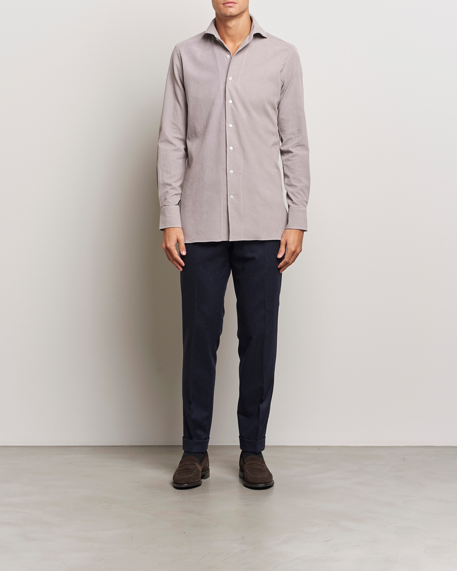 Men |  | 100Hands | Japan Corduroy Shirt Aubergine