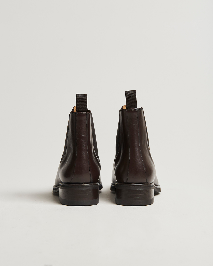 Oscar Jacobson Chelsea Boots Dark Mud Brown at CareOfCarl.com