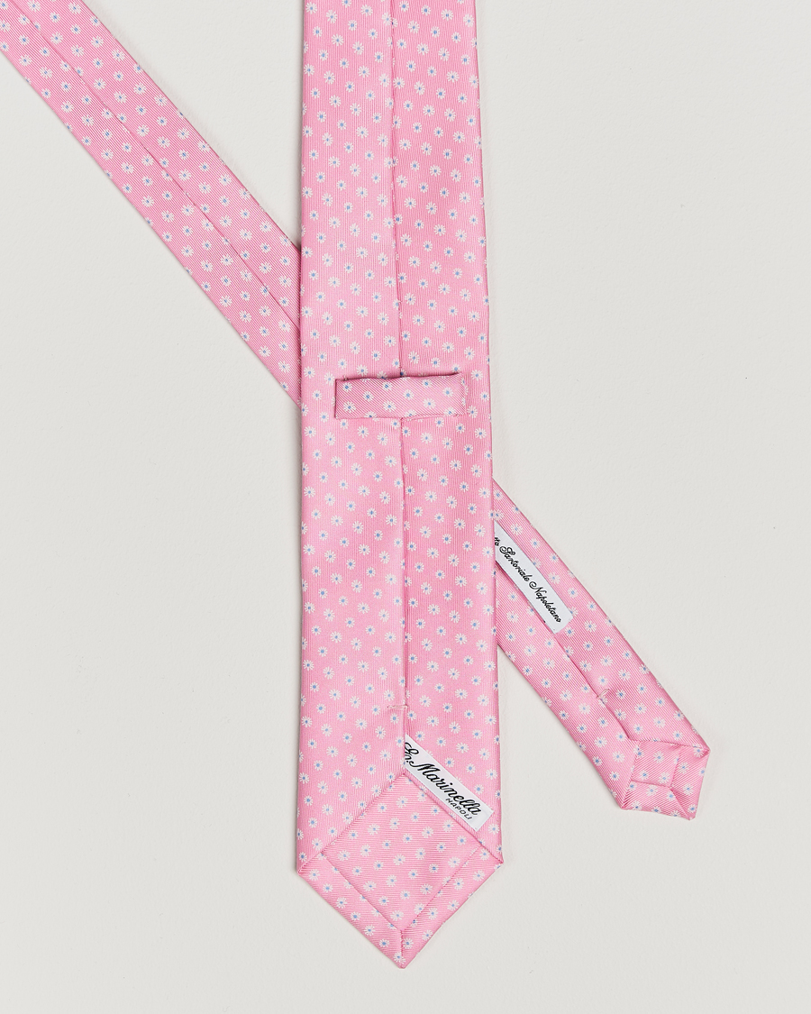 Men |  | E. Marinella | 3-Fold Printed Silk Tie Pink