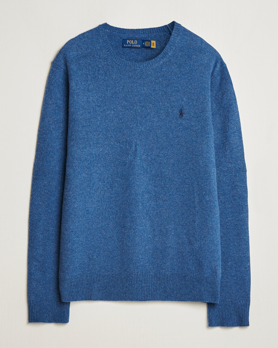 Polo Ralph Lauren Cotton Wool Pullover Blue Salt Heather at CareOfCarl