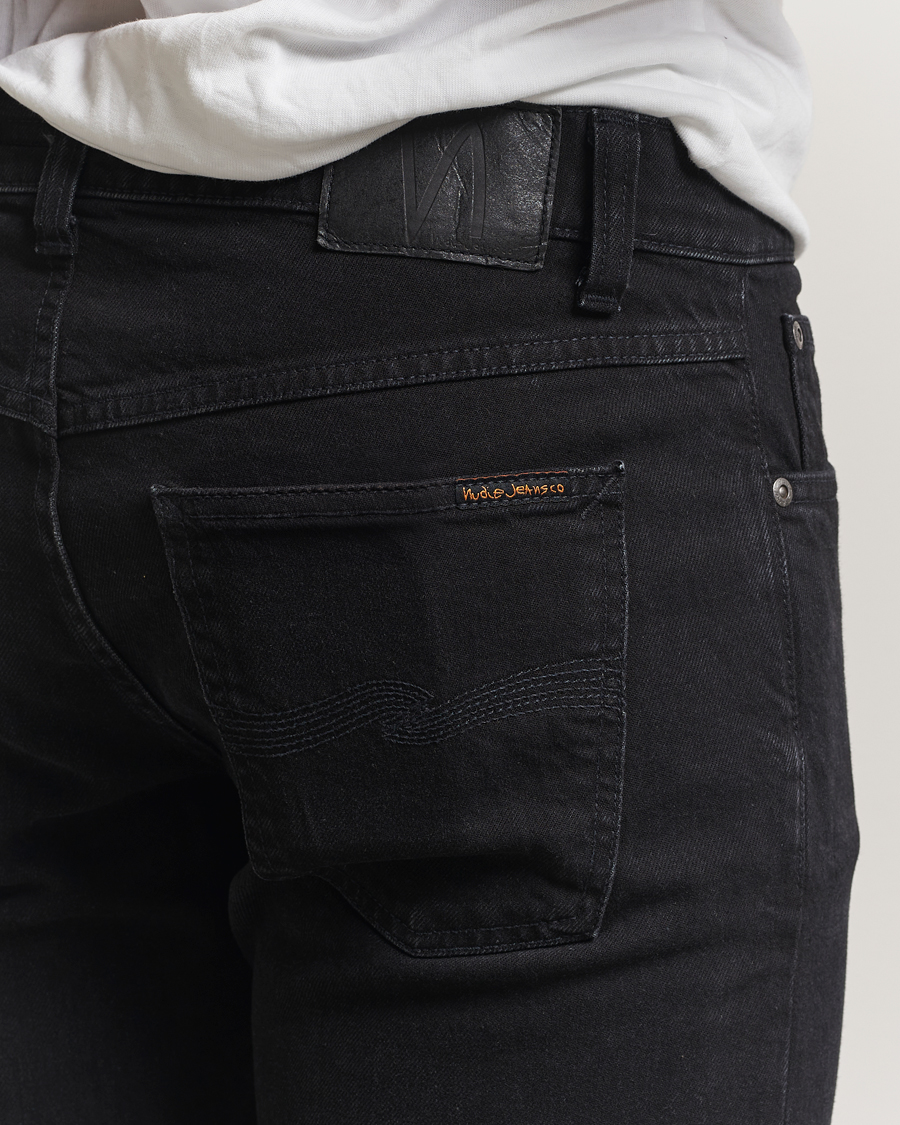 Men | Jeans | Nudie Jeans | Solid Ollie Jeans Black Steel