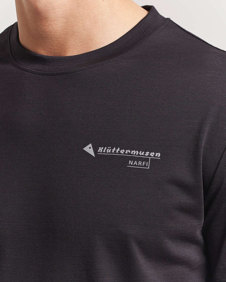 Men | T-Shirts | Klättermusen | Narfi Short Sleeve Running T-Shirt Raven