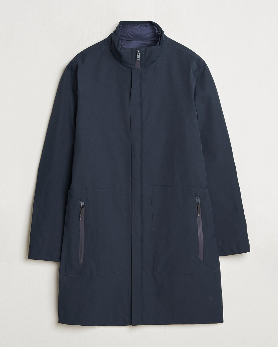 Men | Coats & Jackets | Woolrich | Two Layer 2 in 1 Carcoat Melton Blue