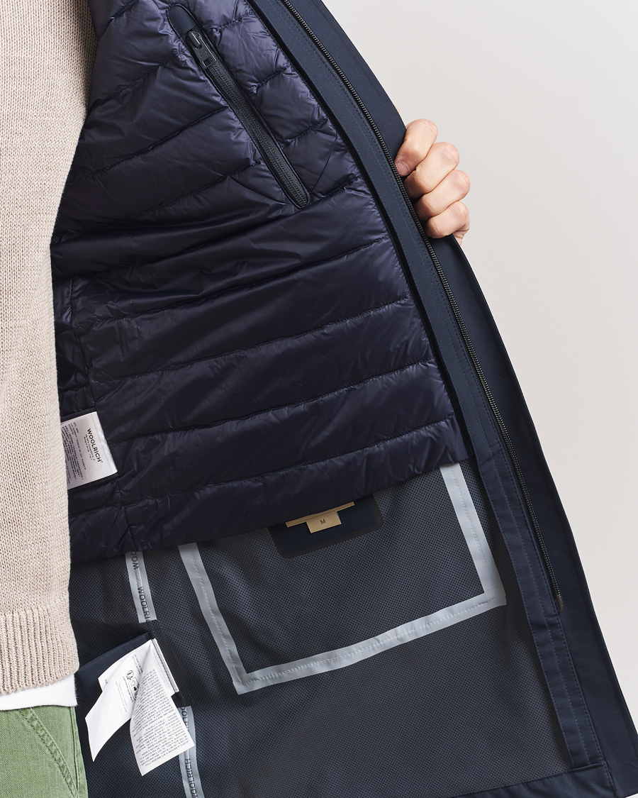 Men | Coats & Jackets | Woolrich | Two Layer 2 in 1 Carcoat Melton Blue