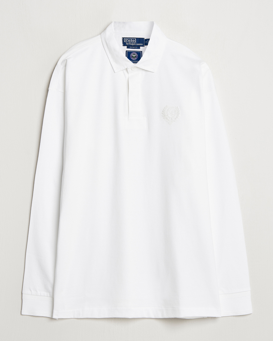 Men | Sweaters & Knitwear | Polo Ralph Lauren | Wimbledon Long Sleeve Polo Ceramic White