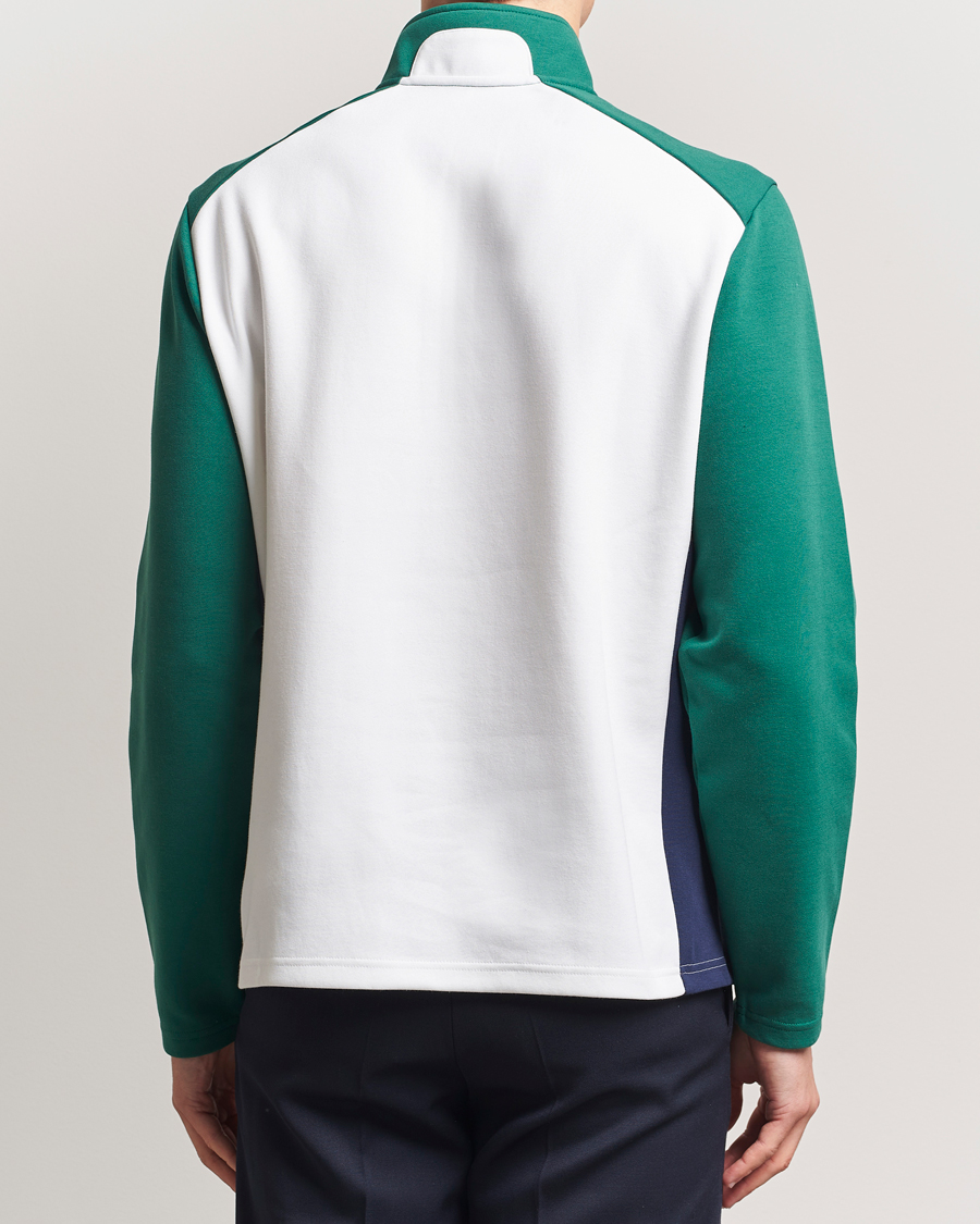 Men | Sweaters & Knitwear | RLX Ralph Lauren | Double Knit Tech Half Zip Kelly Green/Ceramic White