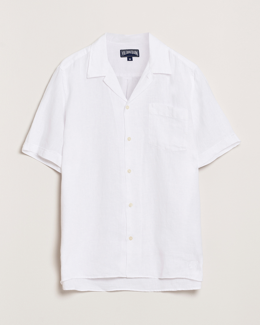 Men | Shirts | Vilebrequin | Charli Resort Short Sleeve Shirt Blanc