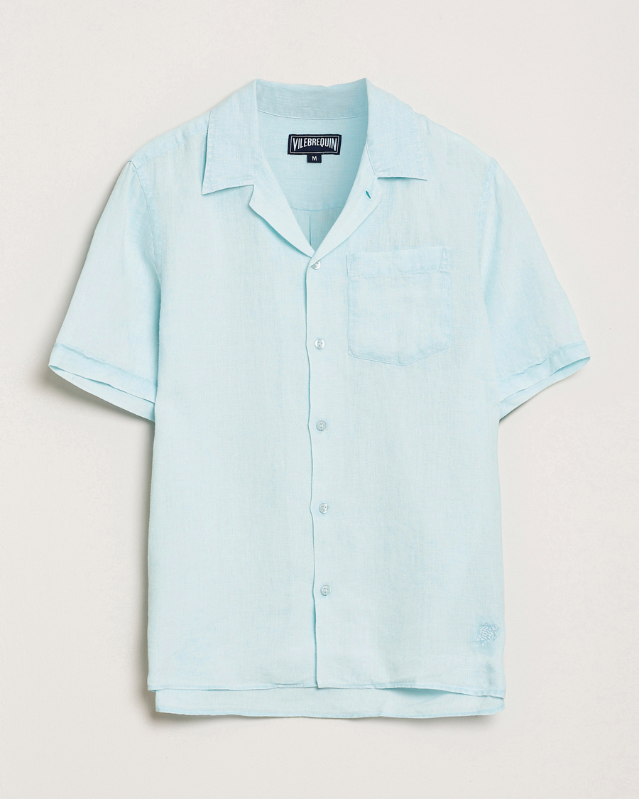 Men | Shirts | Vilebrequin | Charli Resort Short Sleeve Shirt Pacific