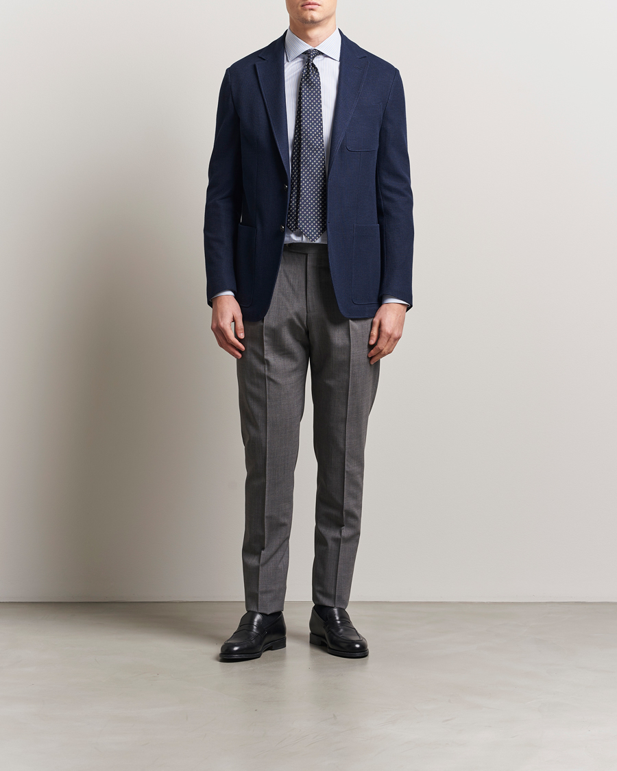 Men | Blazers | Canali | Structured Jersey Blazer Navy