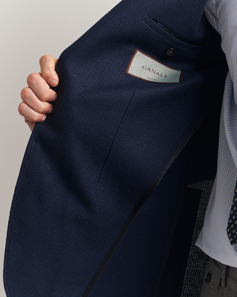 Men | Blazers | Canali | Structured Jersey Blazer Navy
