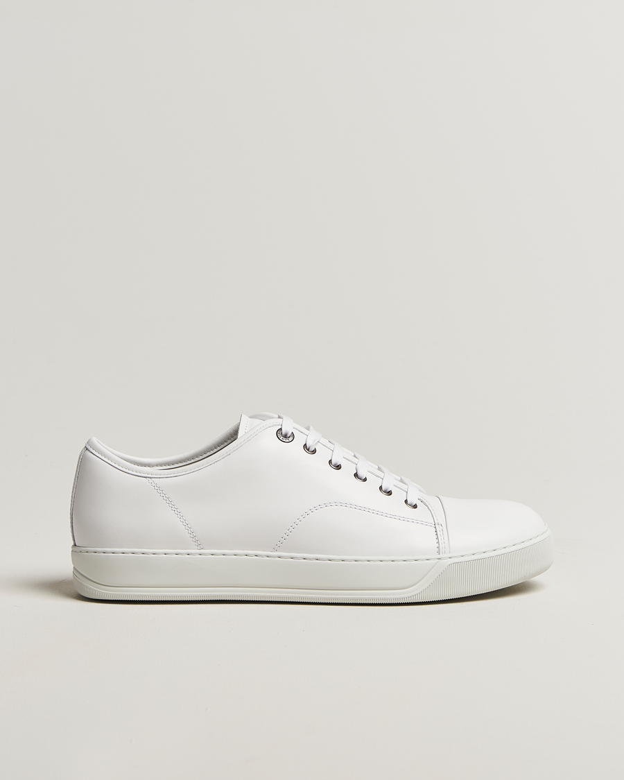 Men | Lanvin Nappa Cap Toe Sneaker White | Lanvin | Nappa Cap Toe Sneaker White