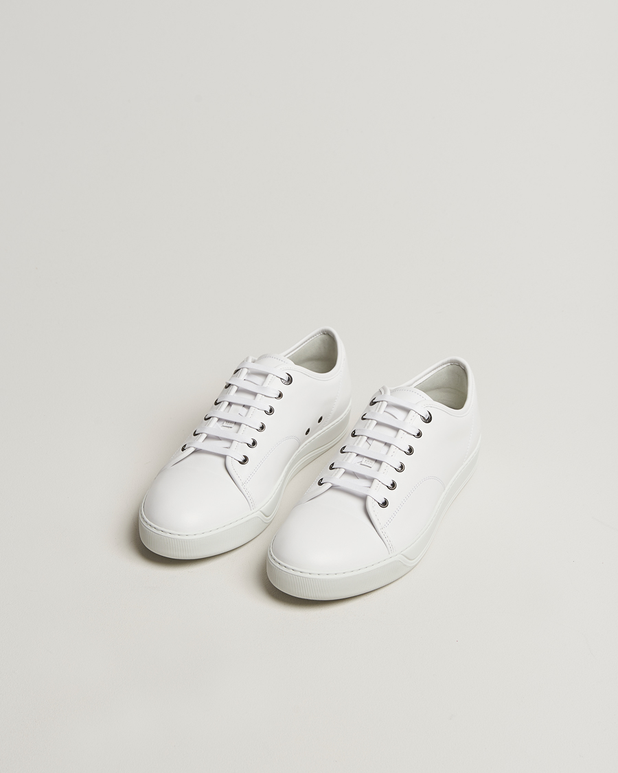 Men | Lanvin Nappa Cap Toe Sneaker White | Lanvin | Nappa Cap Toe Sneaker White