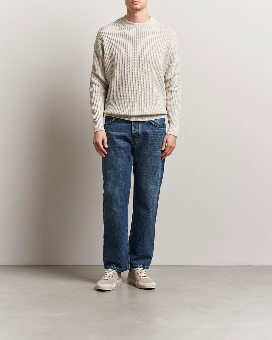Men | Sweaters & Knitwear | BOSS ORANGE | Kesca Knitted Sweater Light Beige