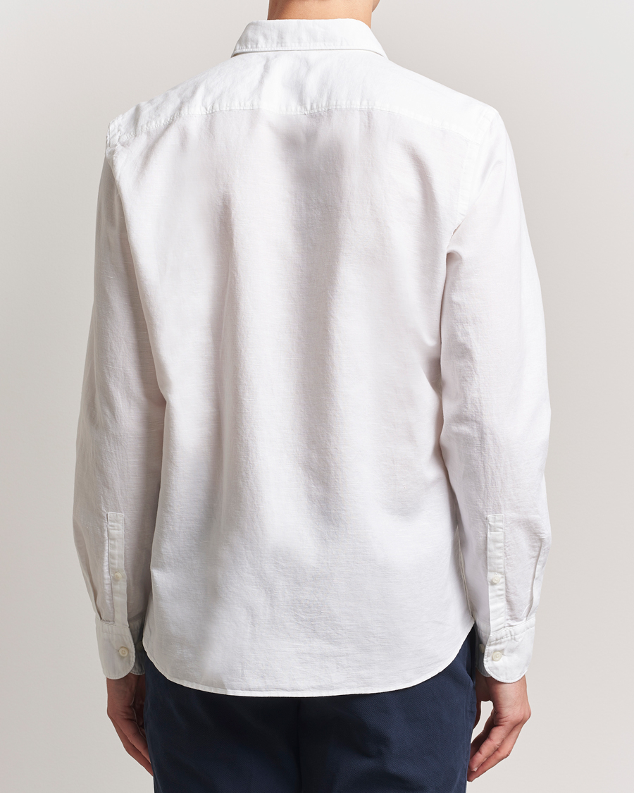 Men | Shirts | BOSS BLACK | Hal Cotton/Linen Contrast Shirt White