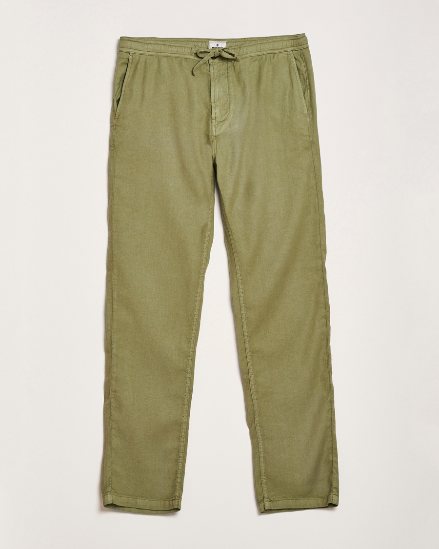 Men | Trousers | Morris | Fenix Linen/Cotton Trousers Olive