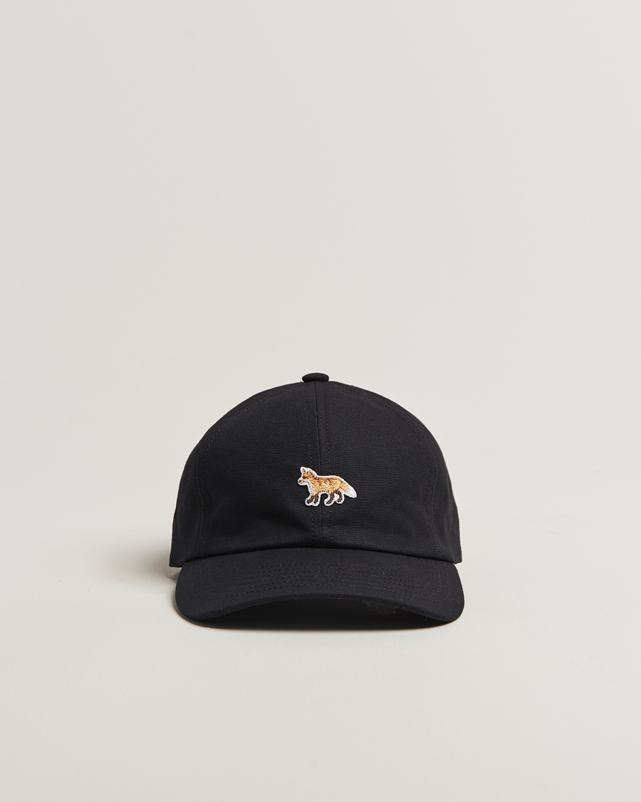 Men | Maison Kitsuné Baby Fox 6 Panel Cap Black | Maison Kitsuné | Baby Fox 6 Panel Cap Black