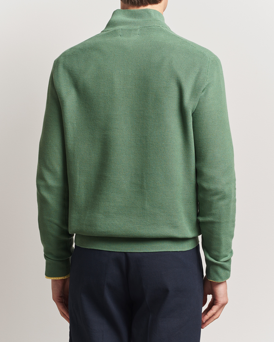 Men | Sweaters & Knitwear | Polo Ralph Lauren | Half Zip Cotton Pullover Fatigue