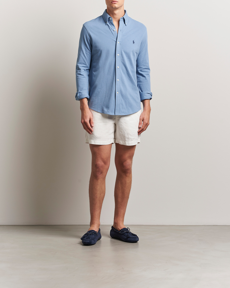 Men | Shirts | Polo Ralph Lauren | Featherweight Mesh Shirt Channel Blue