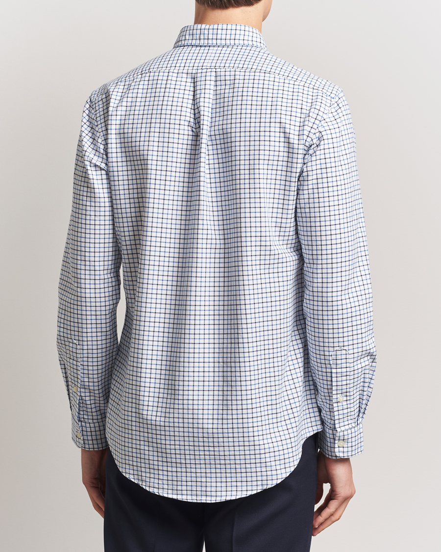 Men | Shirts | Polo Ralph Lauren | Custom Fit Checked Oxford Shirt White/Blue Multi