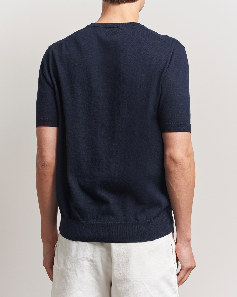 Men | T-Shirts | Polo Ralph Lauren | Knitted Short Sleeve T-Shirt Hunter Navy