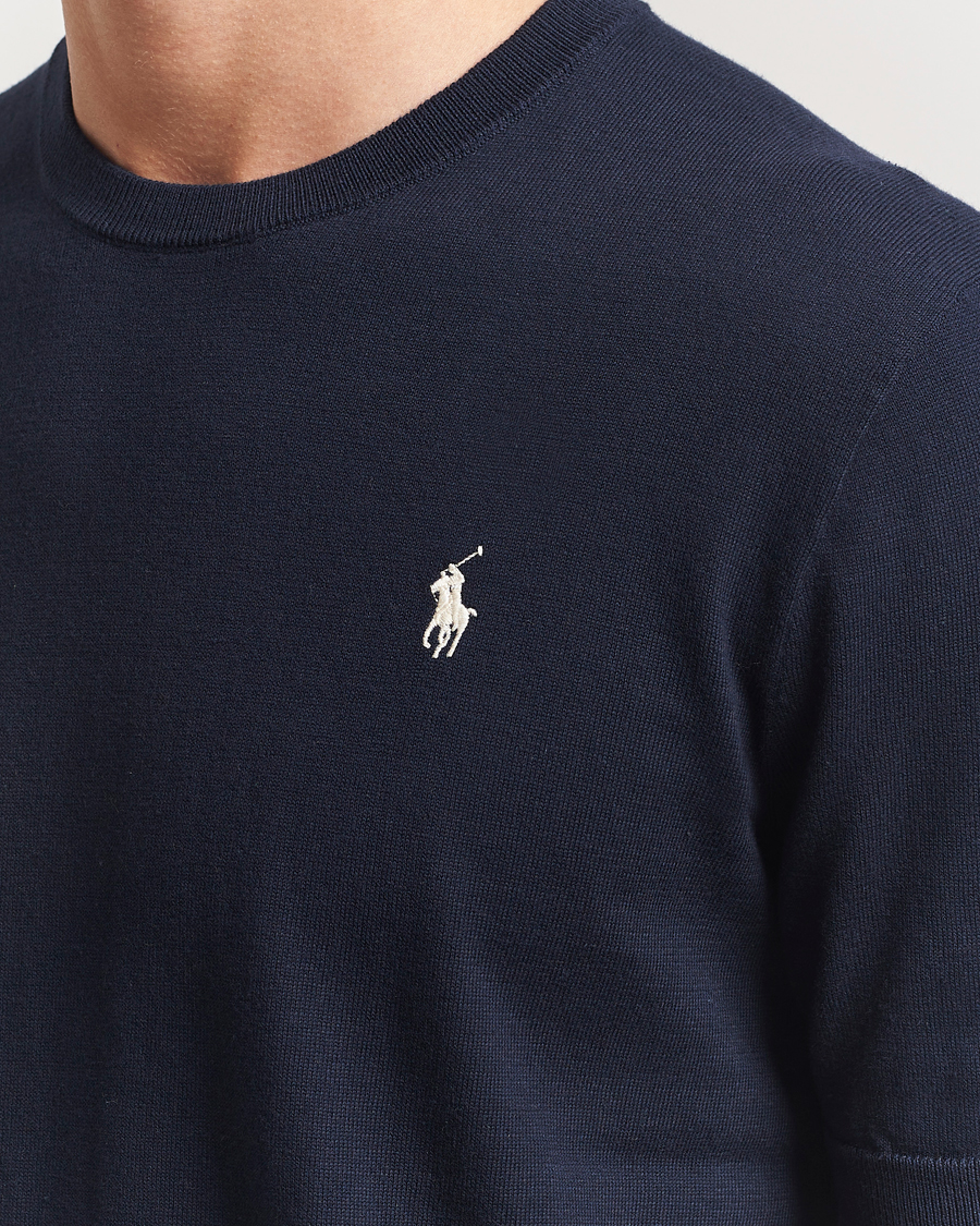 Men | T-Shirts | Polo Ralph Lauren | Knitted Short Sleeve T-Shirt Hunter Navy