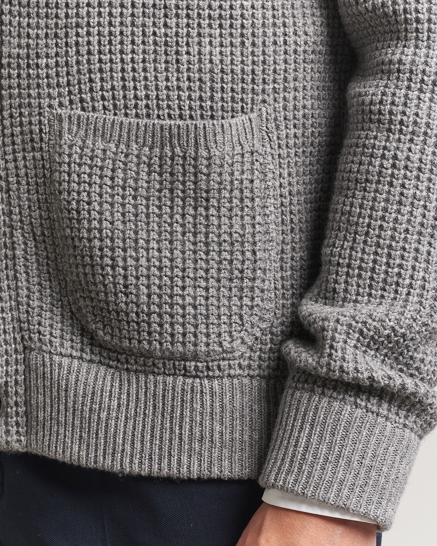 Men | Sweaters & Knitwear | Polo Ralph Lauren | Cotton/Wool Button Cardigan Fawn Grey Heather