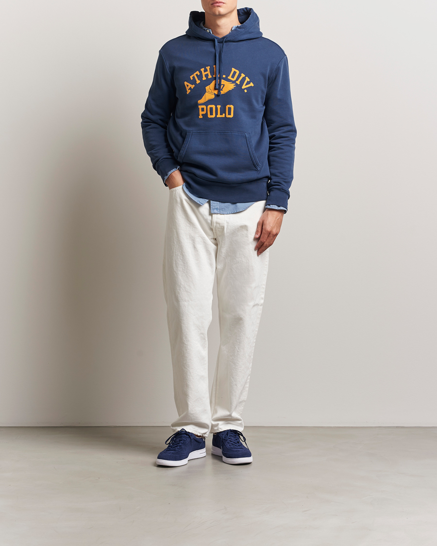 Men | Sweaters & Knitwear | Polo Ralph Lauren | P-Wing Print Hoodie Rustic Navy