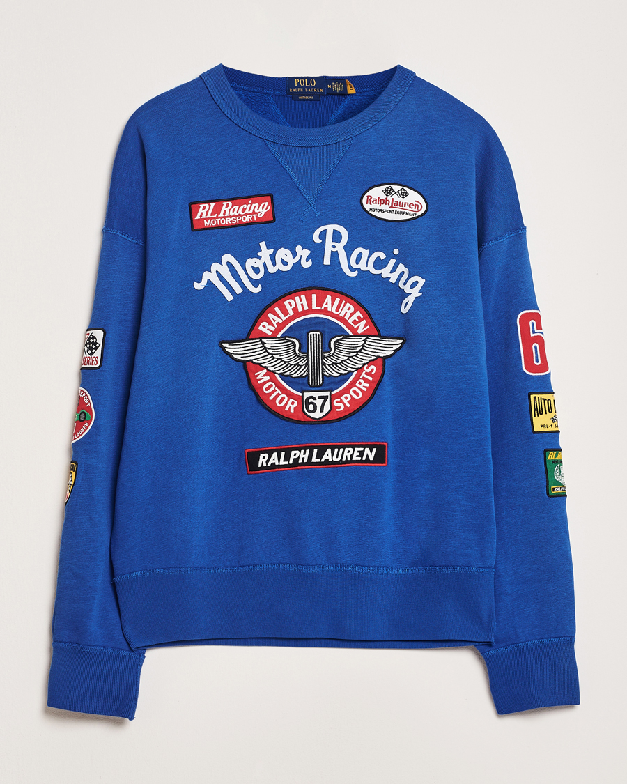 Men | Sweaters & Knitwear | Polo Ralph Lauren | Vintage Fleece Motor Racing Sweatshirt Heritage Blue