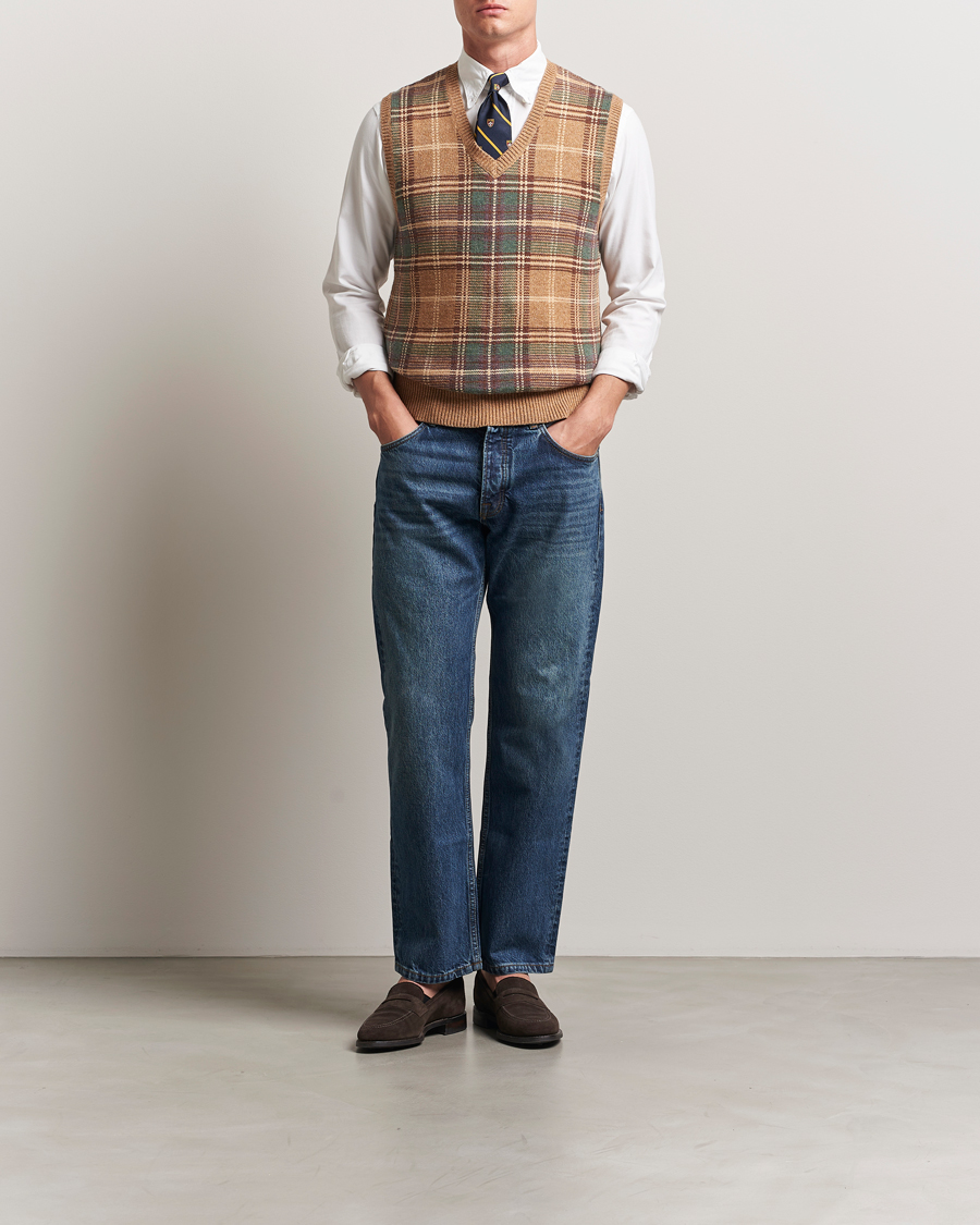 Men | Sweaters & Knitwear | Polo Ralph Lauren | Wool/Cotton Vest Tan Combo