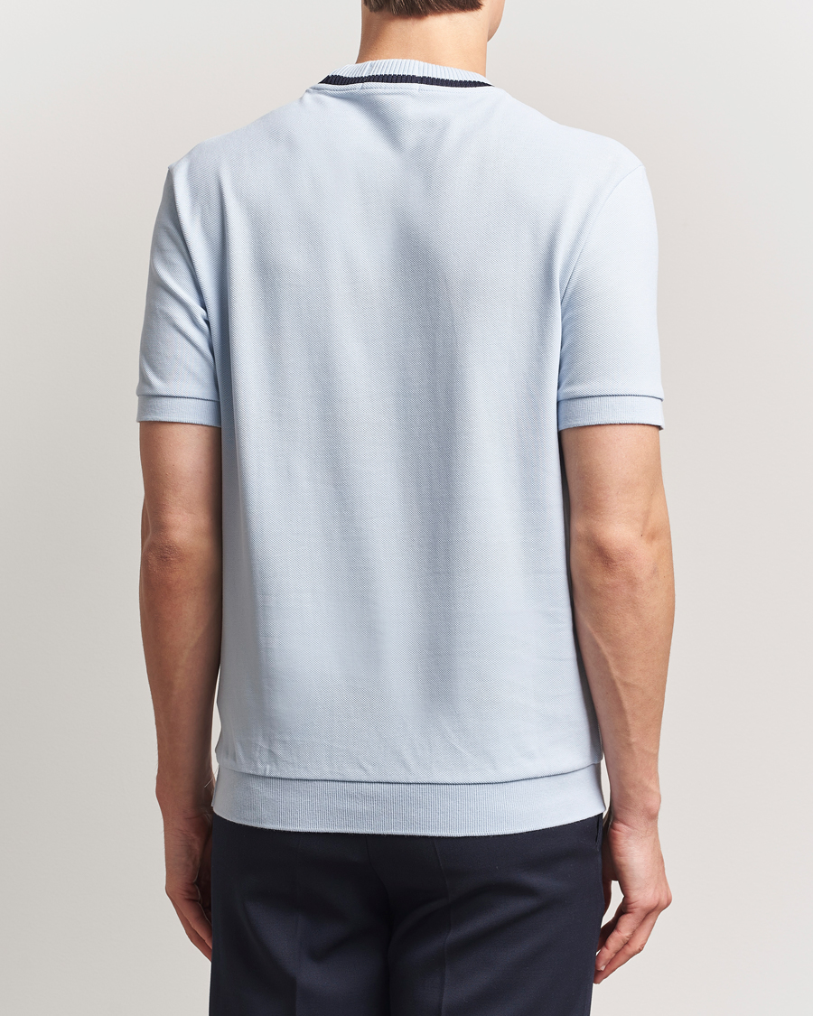 Men | T-Shirts | Fred Perry | Pique Crew Neck T-Shirt Light Smoke