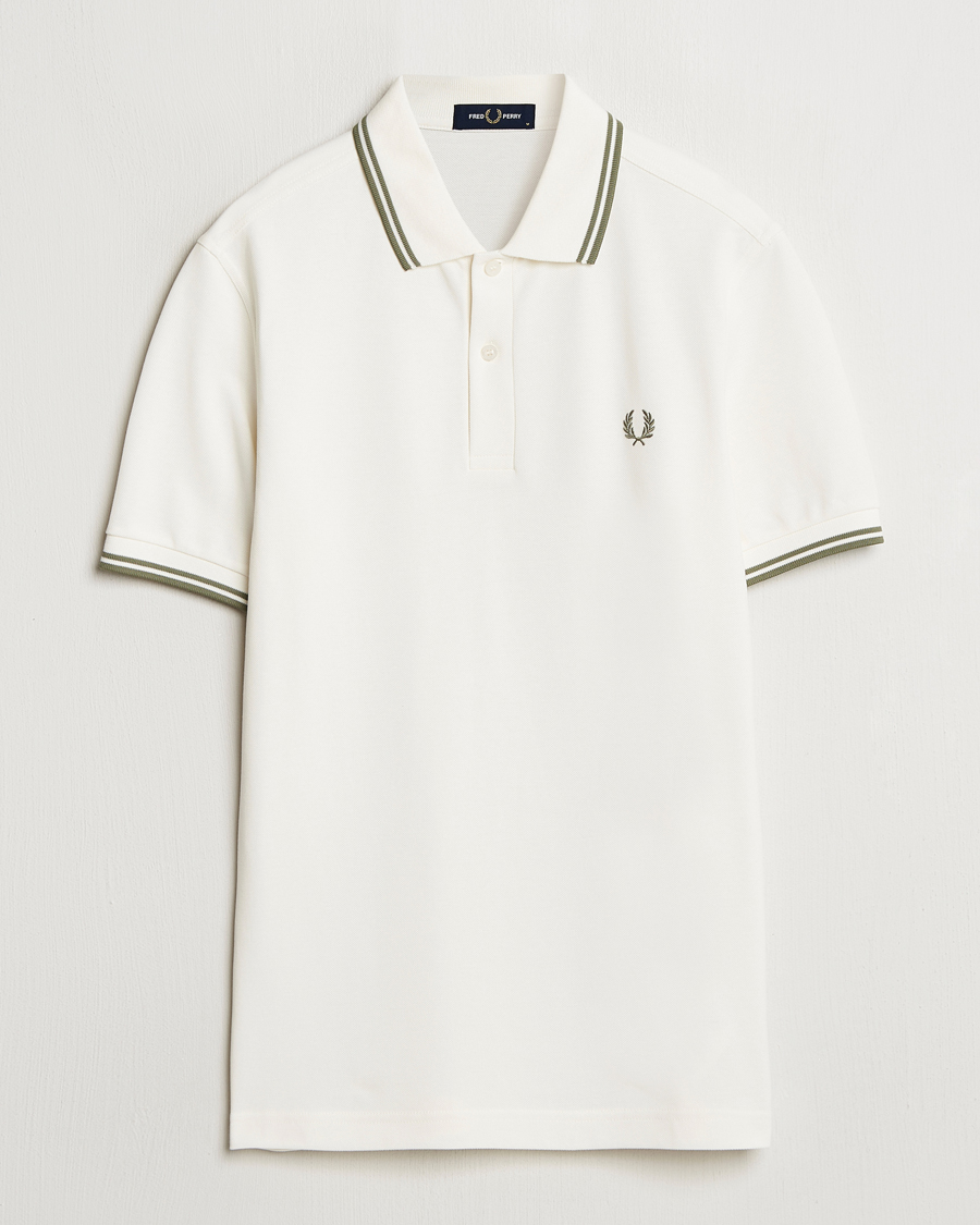 Men | Polo Shirts | Fred Perry | Twin Tipped Polo Shirt Light Ecru