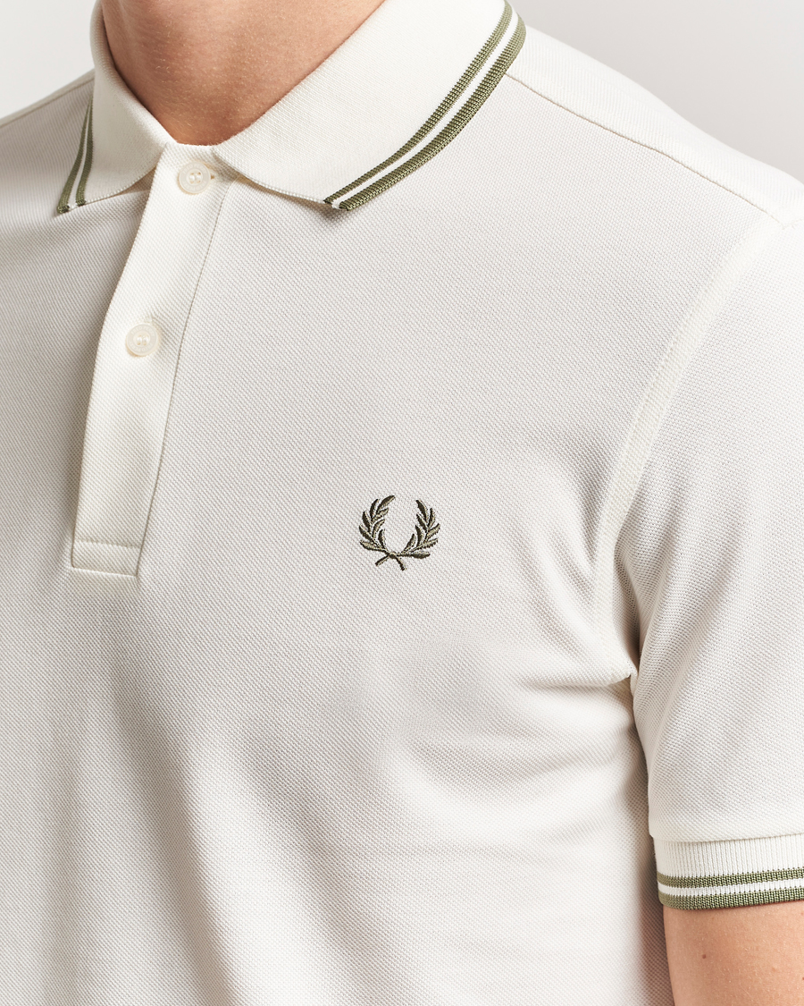 Men | Polo Shirts | Fred Perry | Twin Tipped Polo Shirt Light Ecru