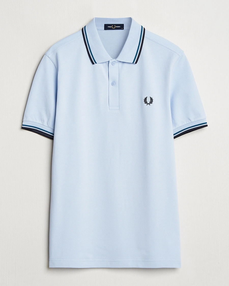 Men | Polo Shirts | Fred Perry | Twin Tipped Polo Shirt Light Smoke