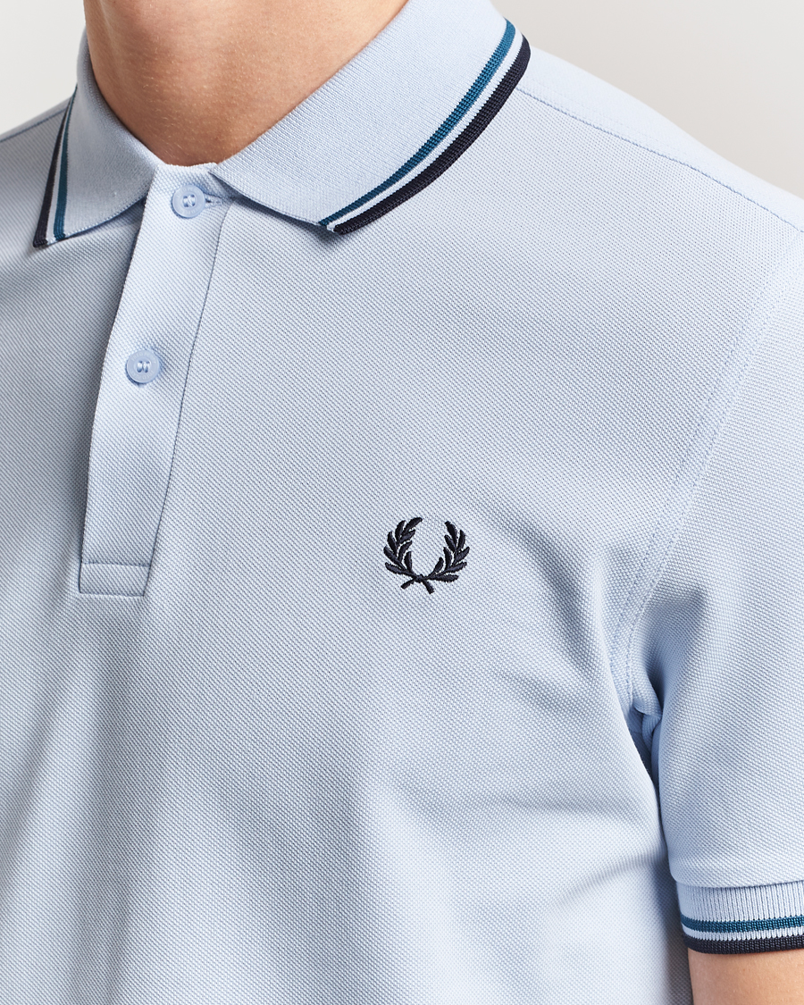 Men | Polo Shirts | Fred Perry | Twin Tipped Polo Shirt Light Smoke