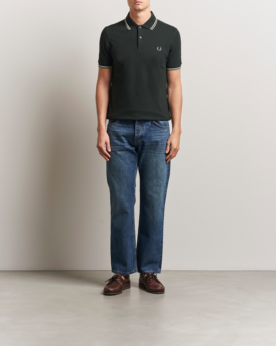 Men | Polo Shirts | Fred Perry | Twin Tipped Polo Shirt Night Green