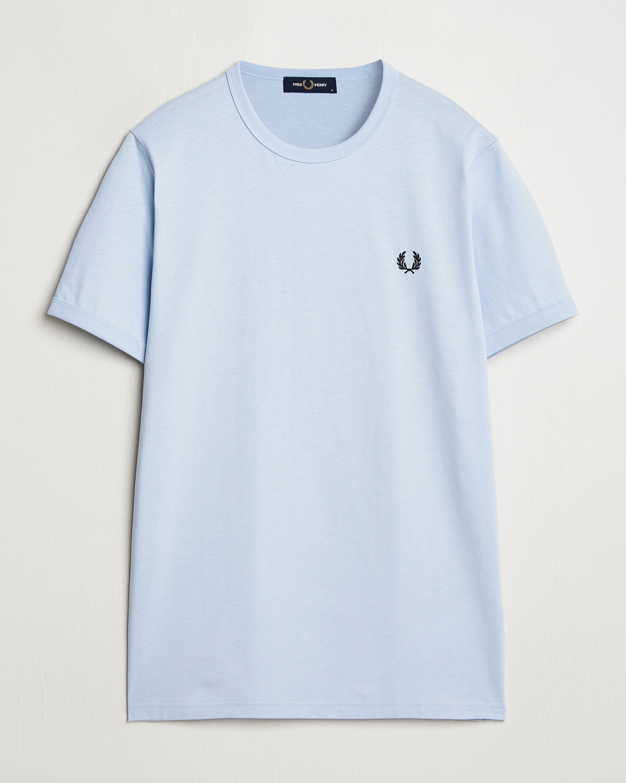 Men | T-Shirts | Fred Perry | Ringer T-Shirt Light Smoke