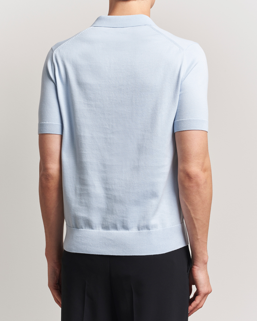 Men | Polo Shirts | Fred Perry | Cotton Knitted Polo Light Smoke