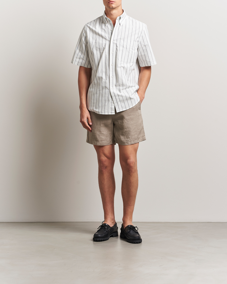 Men | Shorts | Samsøe Samsøe | Jabari Linen Drawstring Shorts Greige