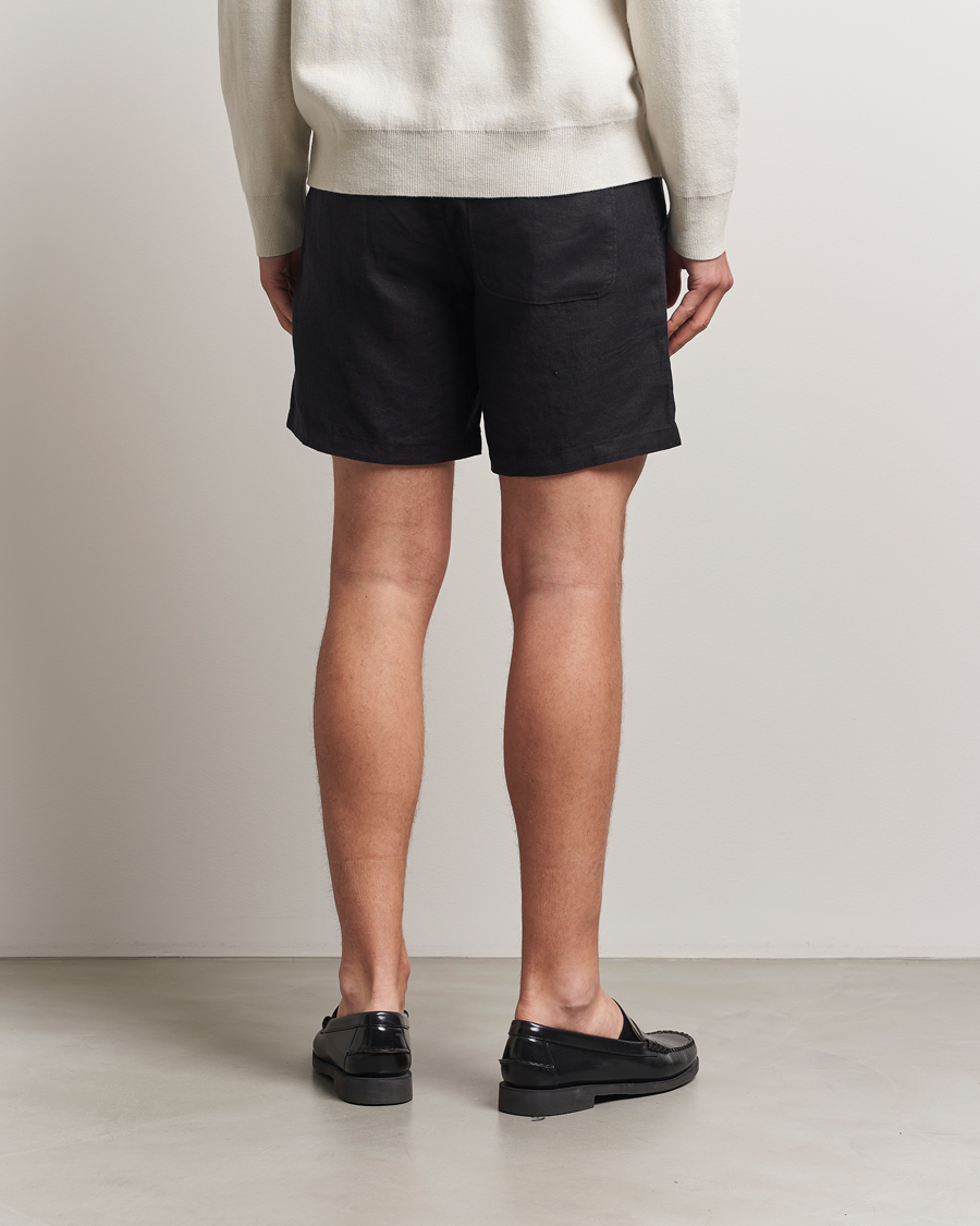 Men | Shorts | Samsøe Samsøe | Jabari Linen Drawstring Shorts Black