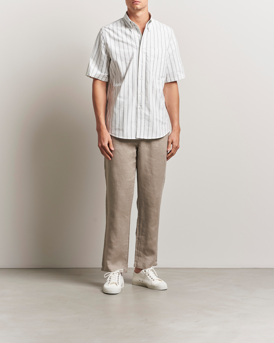 Men | Trousers | Samsøe Samsøe | Jabari Linen Drawstring Trousers Greige