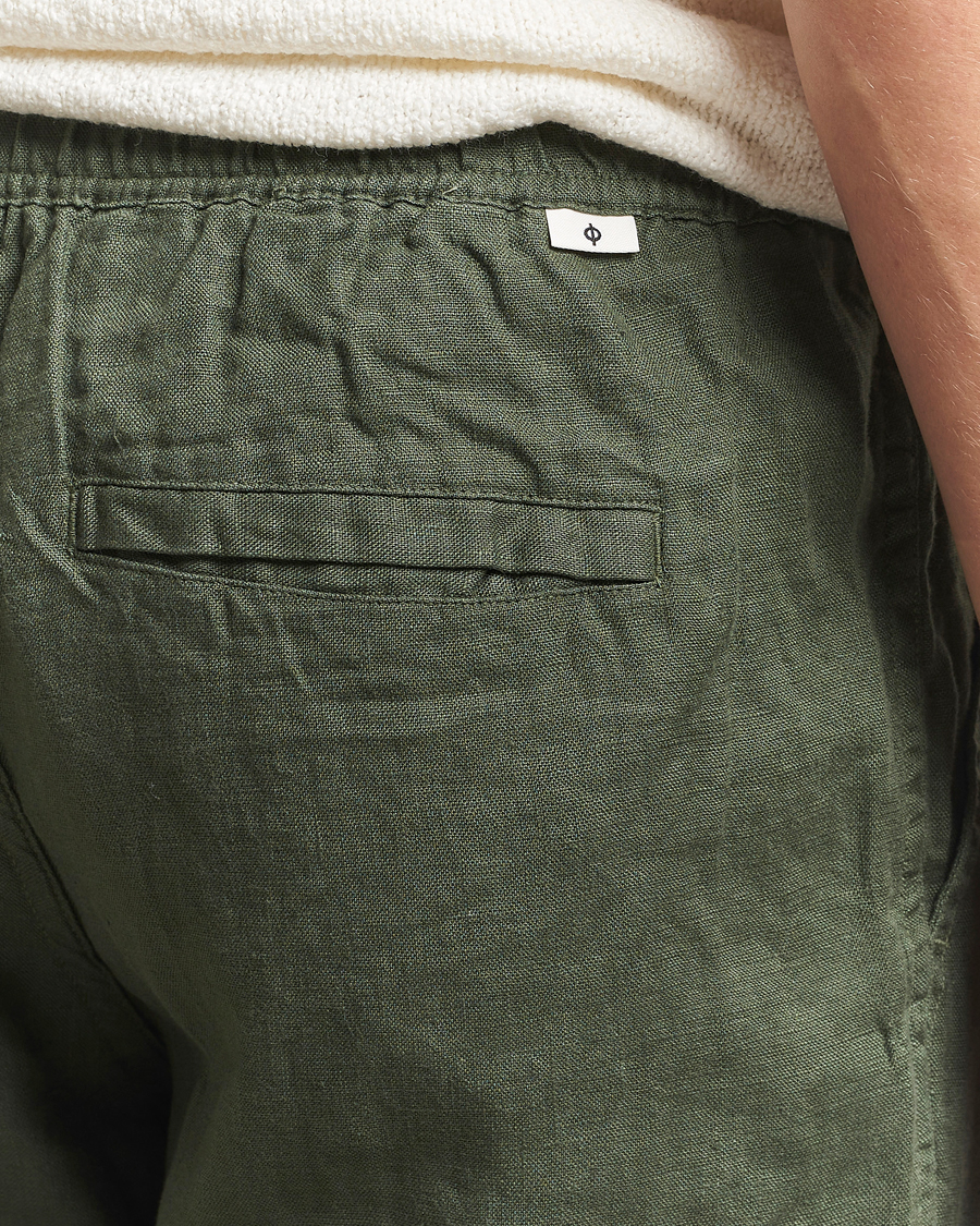 Men | Trousers | Samsøe Samsøe | Jabari Linen Drawstring Trousers Climbing Ivy