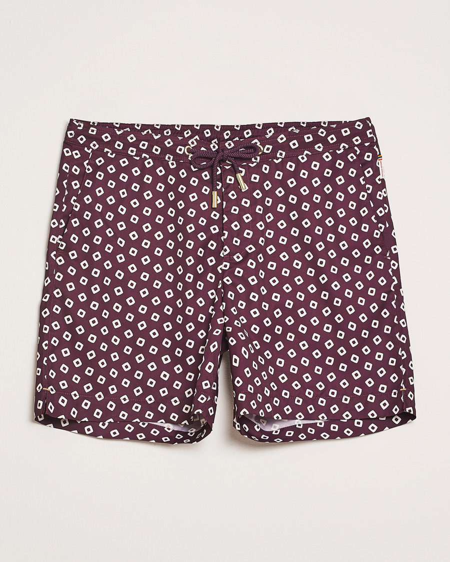 Men | Swimwear | Orlebar Brown | Bulldog Lumina Drawcord Swimshorts Damson/Latte