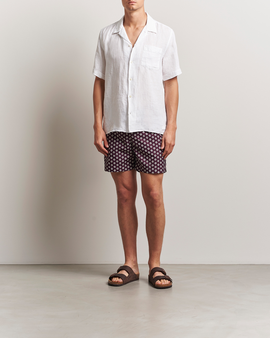 Men | Swimwear | Orlebar Brown | Bulldog Lumina Drawcord Swimshorts Damson/Latte