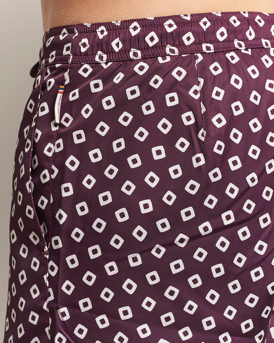 Men | Swimwear | Orlebar Brown | Bulldog Lumina Drawcord Swimshorts Damson/Latte