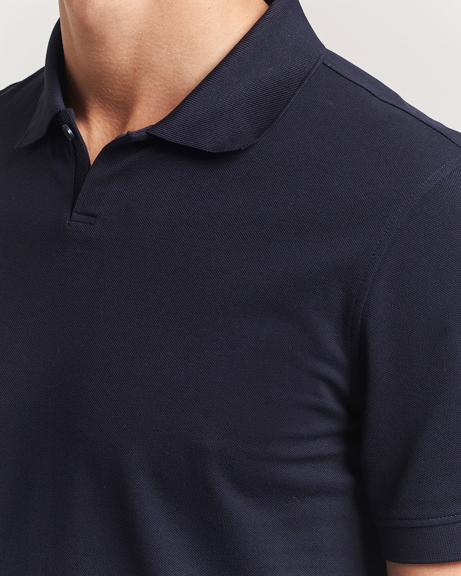 Men | Polo Shirts | Orlebar Brown | Bruno Organic Cotton Pique Night Iris