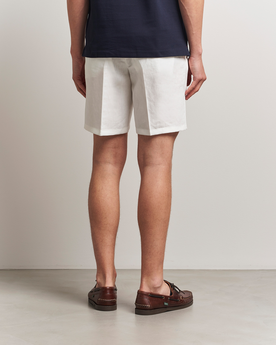 Men | Shorts | Orlebar Brown | Norwich Italian Linen Shorts White Sand