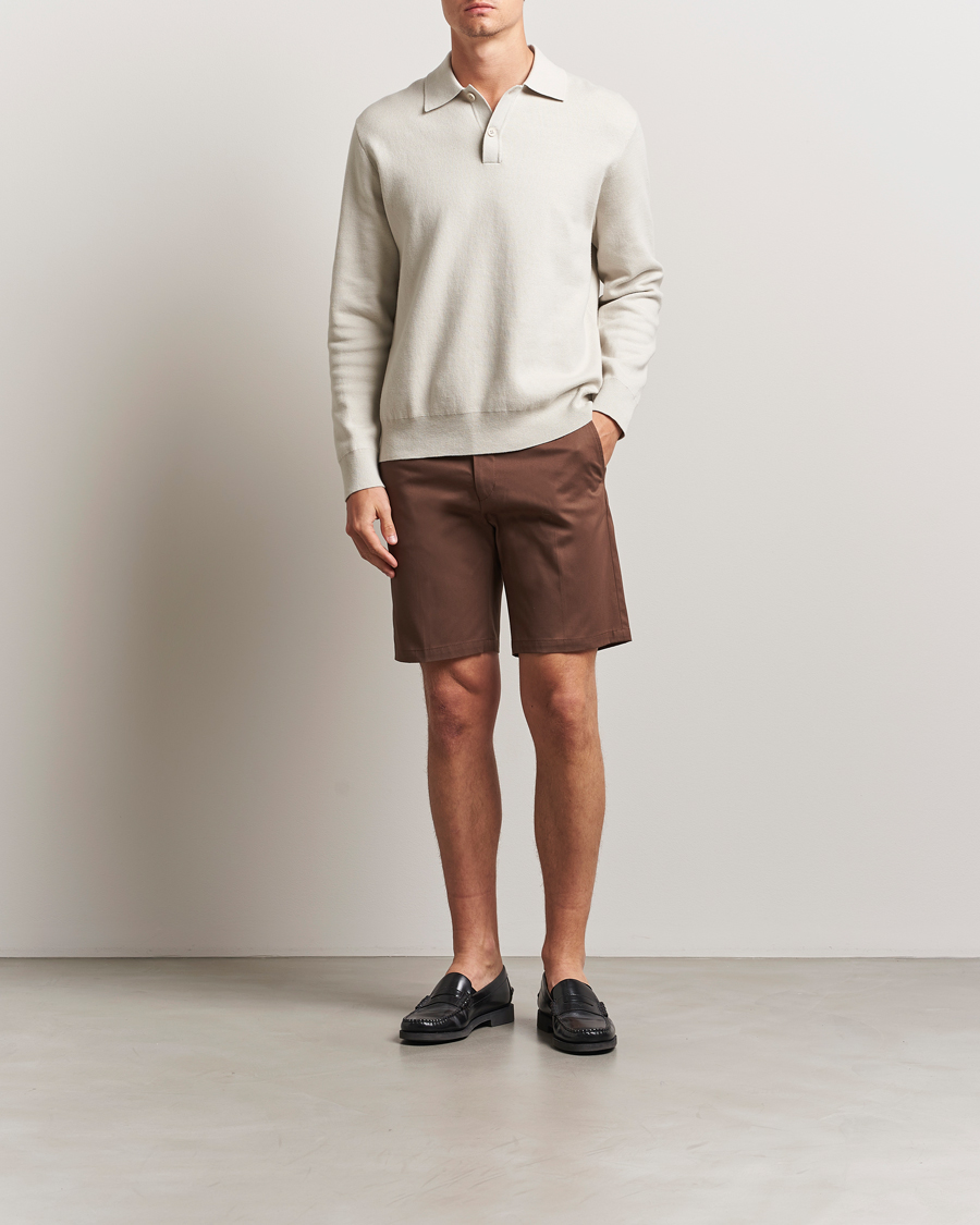 Men | Shorts | Tiger of Sweden | Tenut Cotton Shorts Warm Brown