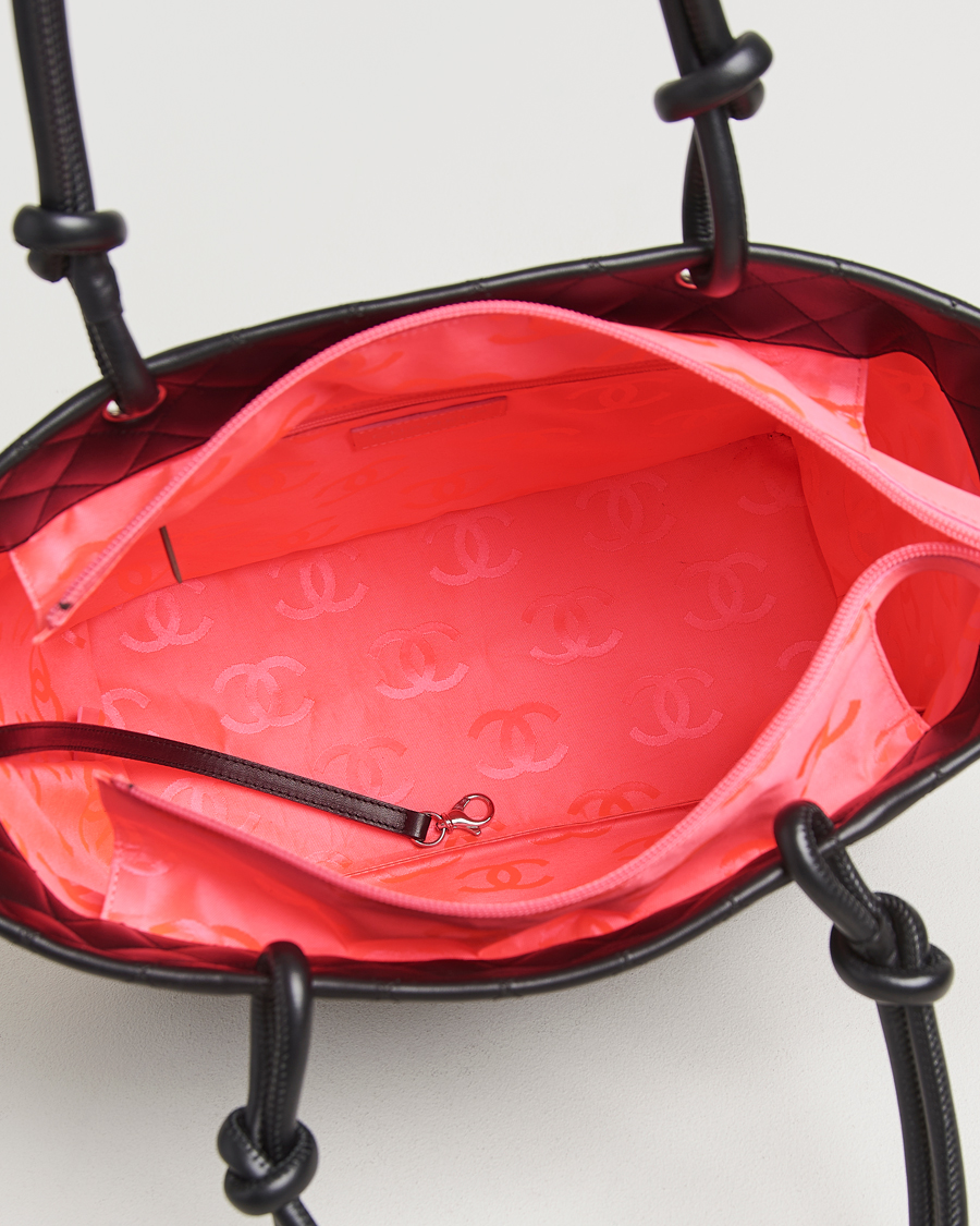 Men | Chanel Pre-Owned Cambon Ligne Tote Bag Medium Black | Chanel Pre-Owned | Cambon Ligne Tote Bag Medium Black