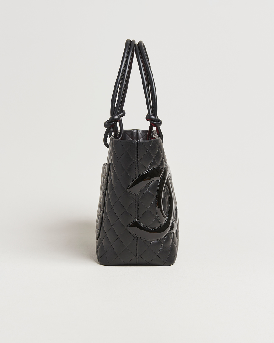 Men | Chanel Pre-Owned Cambon Ligne Tote Bag Medium Black | Chanel Pre-Owned | Cambon Ligne Tote Bag Medium Black