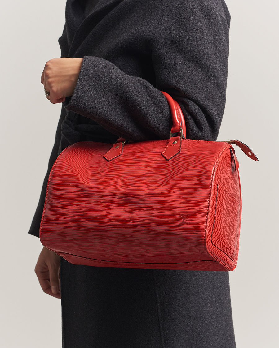 Men | Louis Vuitton Pre-Owned Speedy 30 Handbag Epi Leather Red | Louis Vuitton Pre-Owned | Speedy 30 Handbag Epi Leather Red